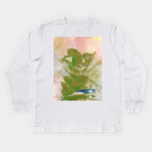 Abstract Mix Media Painting 1 Kids Long Sleeve T-Shirt